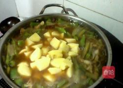 五花肉炖双豆(土豆豆角)的做法图解8