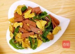 青椒鸡蛋炒火腿的做法图解6