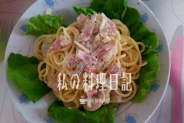 芝士奶油蘑菇培根意面(3人份)