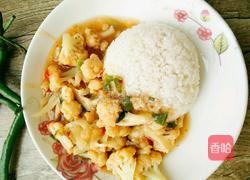 香菜花盖饭的做法图解8