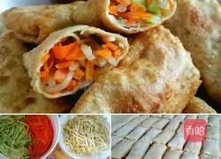 三丝春卷(馄饨皮)的做法图解7
