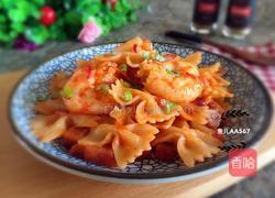 虾仁香肠蝴蝶意面的做法图解8