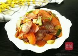 胡萝卜炒腊肠的做法图解9