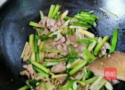 羊肉炒青蒜的做法图解4