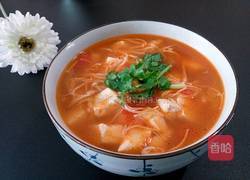 番茄金针菇豆腐汤的做法图解9