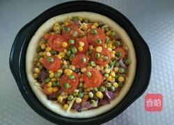 番茄酱版~培根红肠披萨〔9寸〕的做法图解20