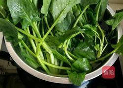 菠菜花生米的做法图解3