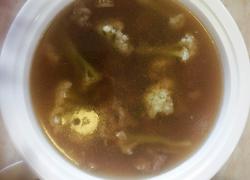 肉片菜花汤