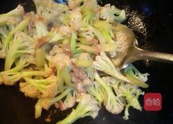 有机菜花炒肉的做法图解10