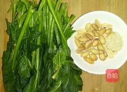芝麻花生拌菠菜的做法图解1