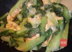 油菜炒鸡蛋的做法图解8