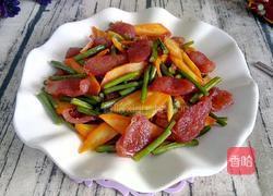 蒜苔炒腊肠的做法图解9