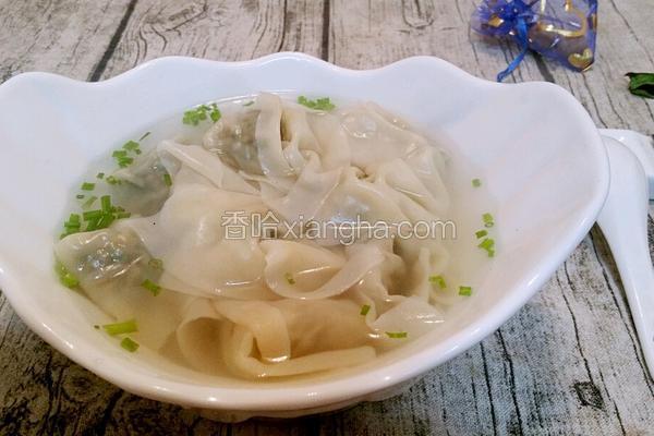 野猪肉荠菜馄饨