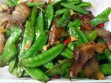 荷兰豆炒风干肉