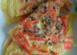 胡萝卜牛肉鸡蛋饼（宝宝辅食）的做法图解6