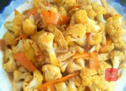 菜花炒肉的做法图解7
