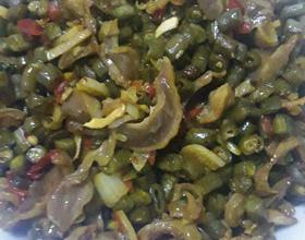 酸豆角炒鸡胗[图]