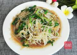 素炒韭菜绿豆芽的做法图解10