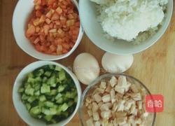 鸡肉蔬菜丁炒饭的做法图解1