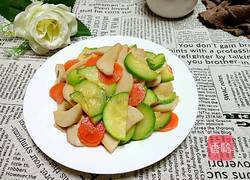 角瓜杏鲍菇炒肉的做法图解6