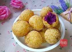 紫薯糯米芝麻球的做法图解12