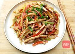 芹菜香干炒肉的做法图解9