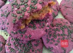 枣馅黑芝麻紫薯饼的做法图解12