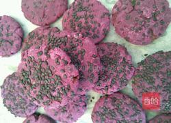 枣馅黑芝麻紫薯饼的做法图解11