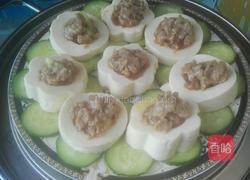 虾仁肉末蒸豆腐的做法图解4