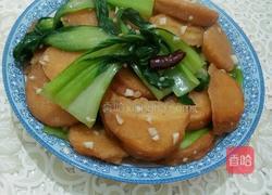 青菜炒扎饼的做法图解4