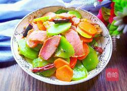 青笋炒火腿的做法图解11