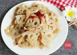 莲藕炒肉的做法图解9