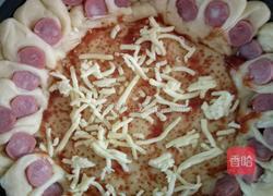 火腿玉米蔬菜披萨的做法图解11