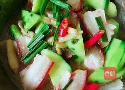 土家腊肉炖青瓜的做法图解9