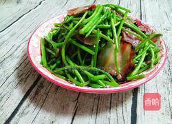 腊味炒泥蒿的做法图解5