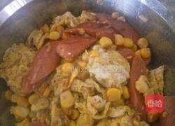 玉米火腿肠炒鸡蛋的做法图解6