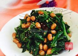 陈醋菠菜花生米的做法图解5