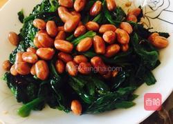 陈醋菠菜花生米的做法图解4