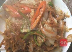 白菜炒撒子(阜阳地方菜）的做法图解3