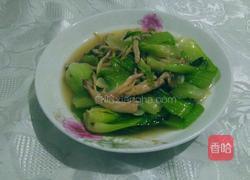 蟹味菇炒油菜的做法图解4