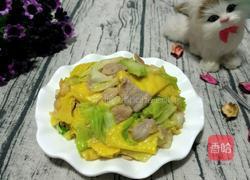 白菜大格扎炒肉的做法图解12