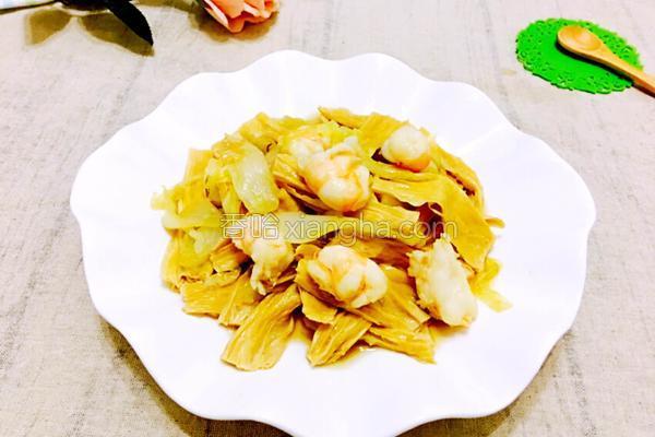 鲜虾腐竹焖白菜