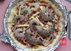 虾仁培根披萨的做法图解8
