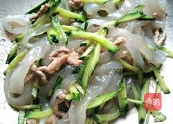 炒黄瓜拉皮的做法图解9