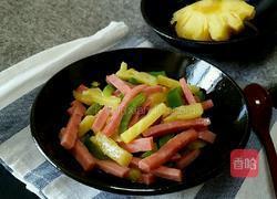 菠萝炒火腿的做法图解7