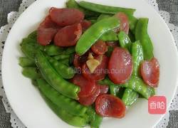 荷兰豆炒腊肠的做法图解9