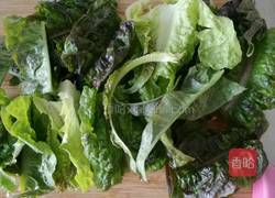 莴笋叶蘸肉酱的做法图解2