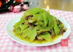 莴苣炒肉的做法图解9