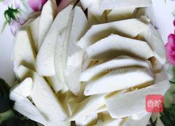 孜然茭白炒肉片的做法图解1