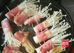 培根金针菇卷的做法图解3